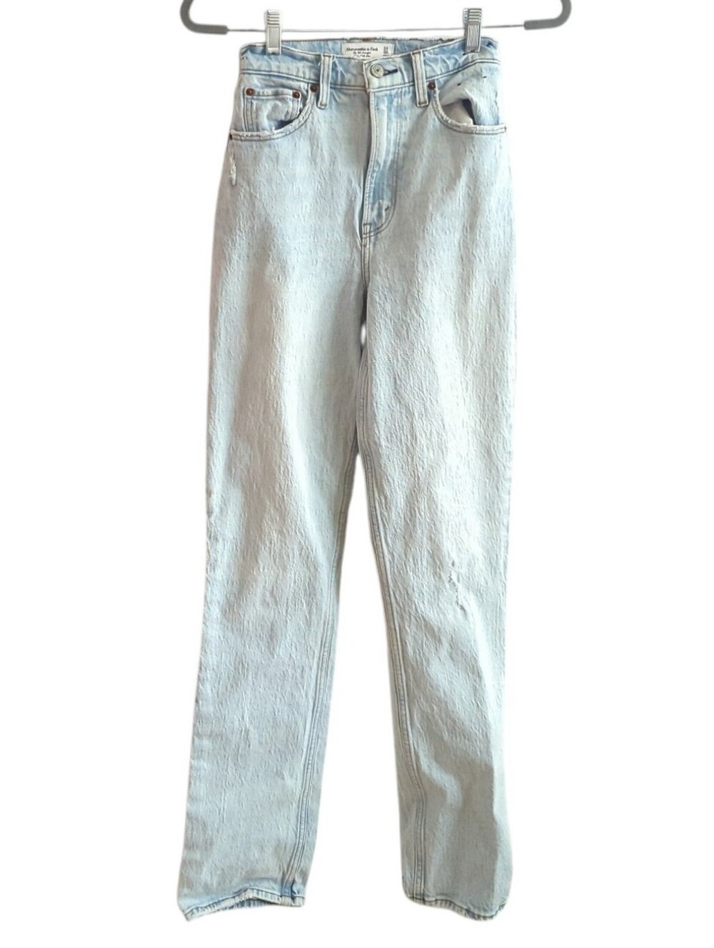 Abercrombie & Fitch The '90 Straight Ultra Highrise  Blue Jeans Size 24/00